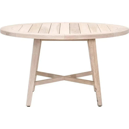 Carmel Teak Round Dining Table Outdoor-Outdoor Dining Tables-Essentials For Living-LOOMLAN