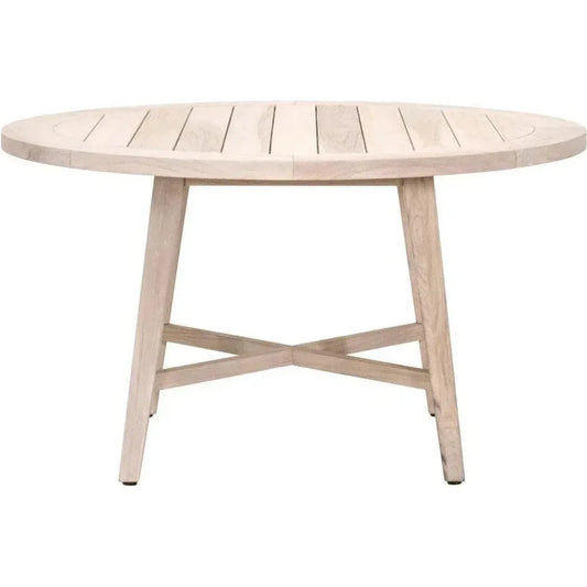 Carmel Teak Round Dining Table Outdoor-Outdoor Dining Tables-Essentials For Living-LOOMLAN