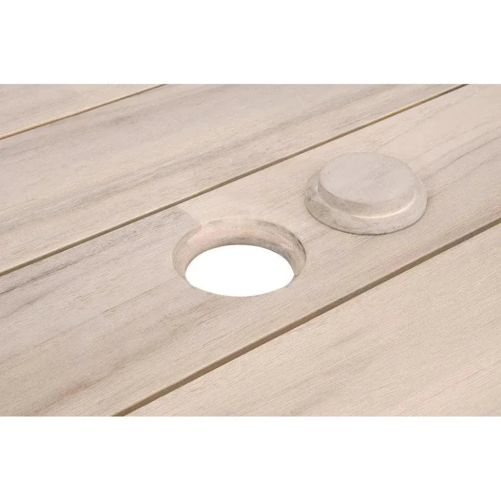 Carmel Teak Round Dining Table Outdoor-Outdoor Dining Tables-Essentials For Living-LOOMLAN