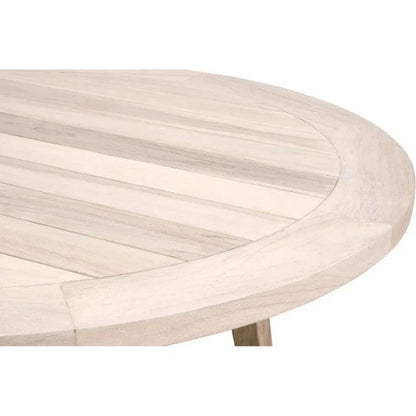 Carmel Teak Round Dining Table Outdoor-Outdoor Dining Tables-Essentials For Living-LOOMLAN