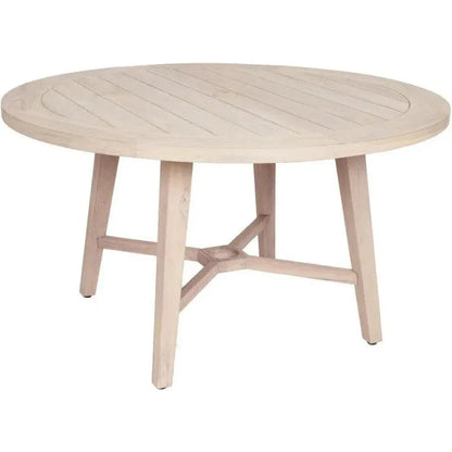 Carmel Teak Round Dining Table Outdoor-Outdoor Dining Tables-Essentials For Living-LOOMLAN