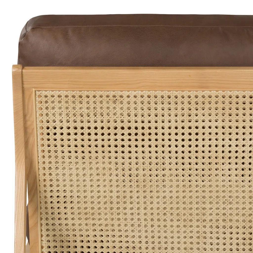 Carmelo Genuine Leather Accent Arm Chair - LOOMLAN - Urbia - Accent Chairs