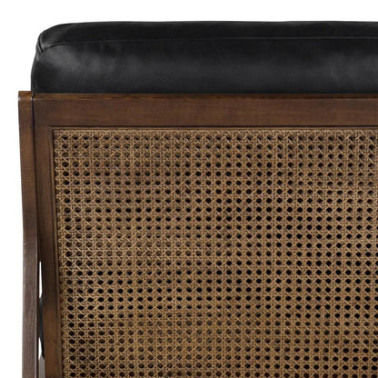 Carmelo Genuine Leather Accent Arm Chair - LOOMLAN - Urbia - Accent Chairs