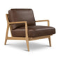 Carmelo Genuine Leather Accent Arm Chair - LOOMLAN - Urbia - Accent Chairs