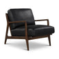 Carmelo Genuine Leather Accent Arm Chair - LOOMLAN - Urbia - Accent Chairs