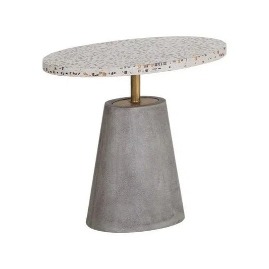 Carment Side Table Concrete Terrazzo Top Rod - LOOMLAN - SUNPAN - Side Tables