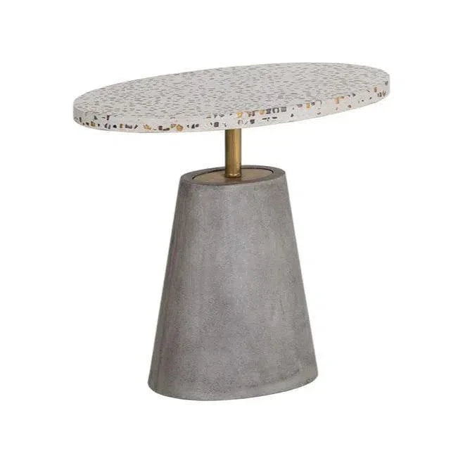 Carment Side Table Concrete Terrazzo Top Rod - LOOMLAN - SUNPAN - Side Tables