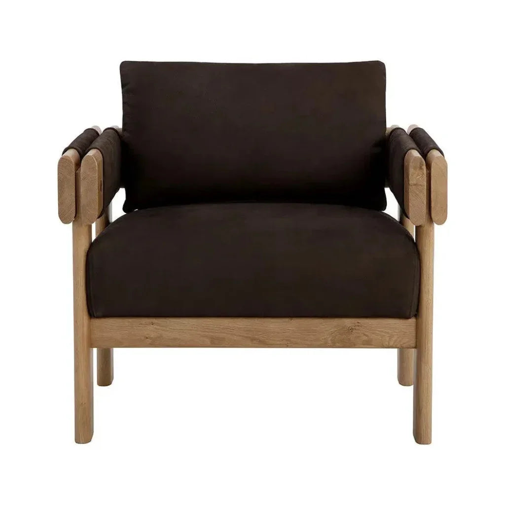 Carmichael Leather Lounge Chair - LOOMLAN - SUNPAN - Accent Chairs