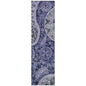 Carmina Blue Washable Indoor-Outdoor Rug-Outdoor Rugs-LOOMLAN Rugs-2'3" x 7'6"-LOOMLAN