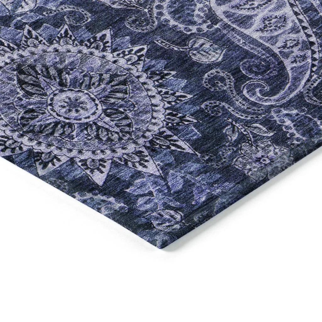 Carmina Blue Washable Indoor-Outdoor Rug-Outdoor Rugs-LOOMLAN Rugs-LOOMLAN
