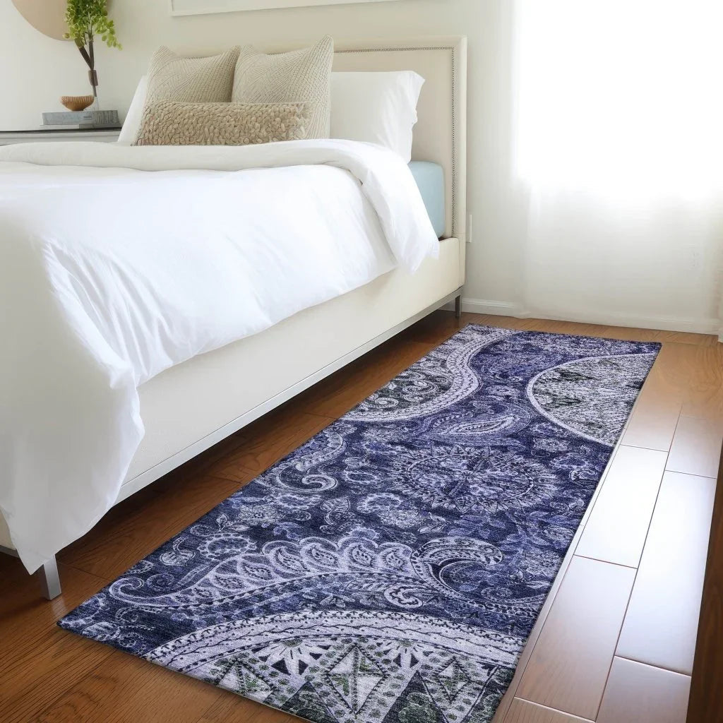 Carmina Blue Washable Indoor-Outdoor Rug-Outdoor Rugs-LOOMLAN Rugs-LOOMLAN