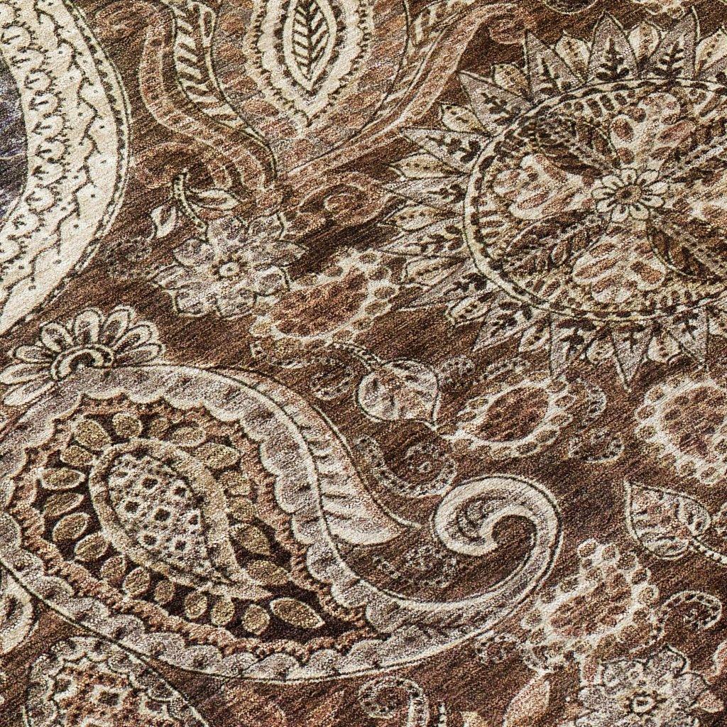 Carmina Brown Washable Indoor-Outdoor Rug-Outdoor Rugs-LOOMLAN Rugs-LOOMLAN