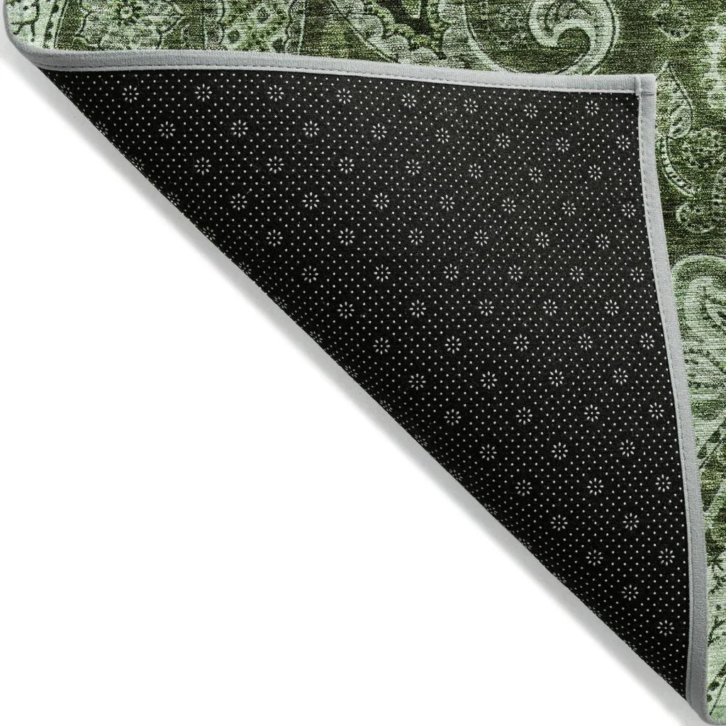 Carmina Green Washable Indoor-Outdoor Rug-Outdoor Rugs-LOOMLAN Rugs-LOOMLAN