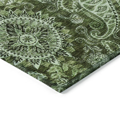Carmina Green Washable Indoor-Outdoor Rug-Outdoor Rugs-LOOMLAN Rugs-LOOMLAN
