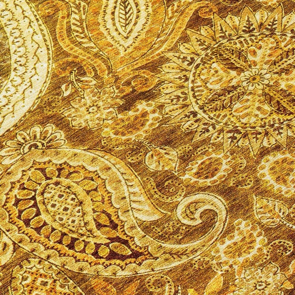 Carmina Orange Washable Indoor-Outdoor Rug-Outdoor Rugs-LOOMLAN Rugs-LOOMLAN