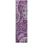 Carmina Purple Washable Indoor-Outdoor Rug-Outdoor Rugs-LOOMLAN Rugs-2'3" x 7'6"-LOOMLAN