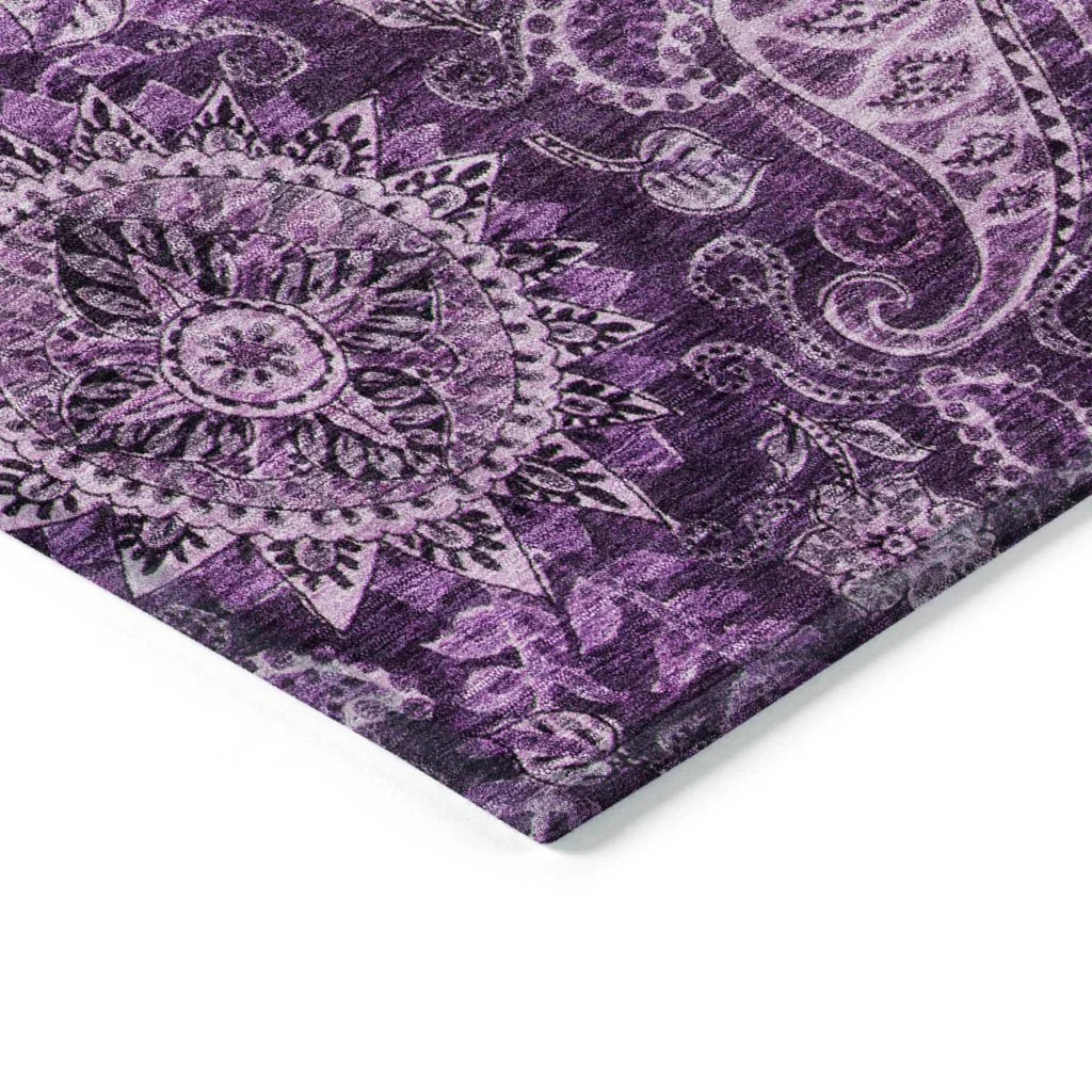 Carmina Purple Washable Indoor-Outdoor Rug-Outdoor Rugs-LOOMLAN Rugs-LOOMLAN