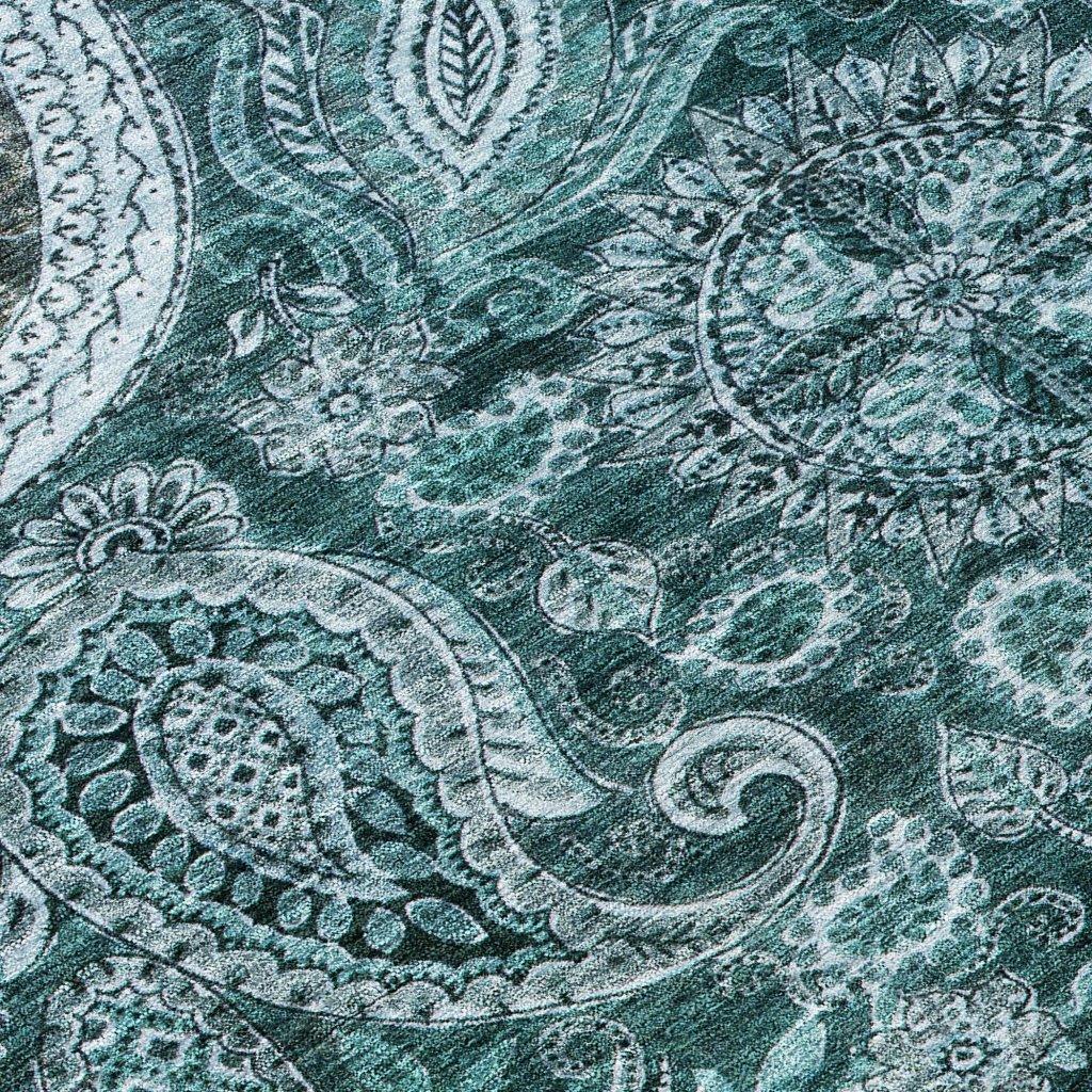 Carmina Teal Washable Indoor-Outdoor Rug-Outdoor Rugs-LOOMLAN Rugs-LOOMLAN