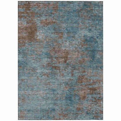 Carmine Teal Washable Indoor - Outdoor Rug - LOOMLAN - LOOMLAN Rugs - Outdoor Rugs