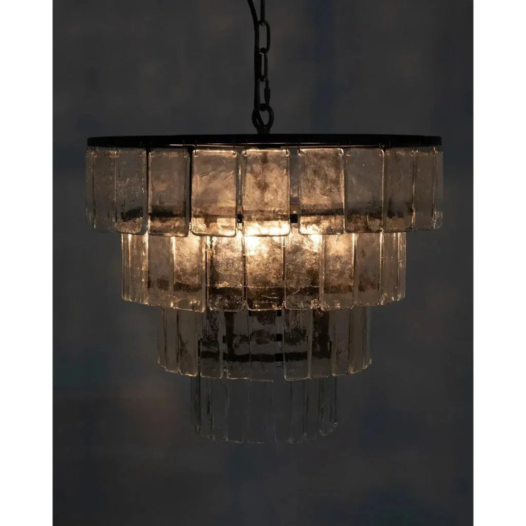 Carnegie Metal And Glass Chandelier
