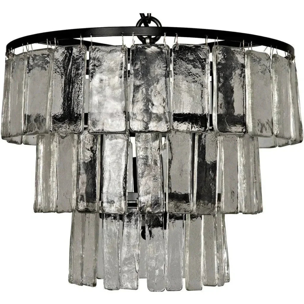 Carnegie Metal And Glass Chandelier