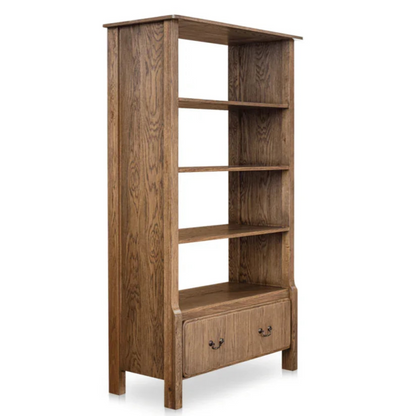 Caroline Warm Brown Solid Oak Etagere-Etageres-Moe's Home-LOOMLAN