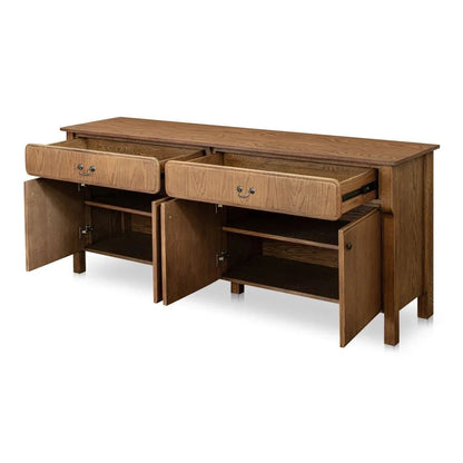 Caroline Warm Brown Solid Oak Sideboard - LOOMLAN - Moe's Home - Sideboards