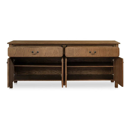 Caroline Warm Brown Solid Oak Sideboard - LOOMLAN - Moe's Home - Sideboards