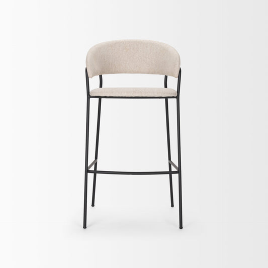 Carolyn Oatmeal Fabric Barstool