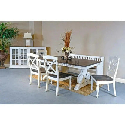 Carriage House Slat Back Bench - LOOMLAN - Sunny D - Dining Benches