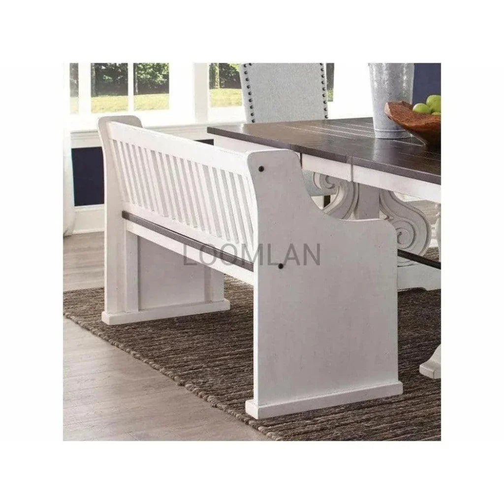 Carriage House Slat Back Bench - LOOMLAN - Sunny D - Dining Benches
