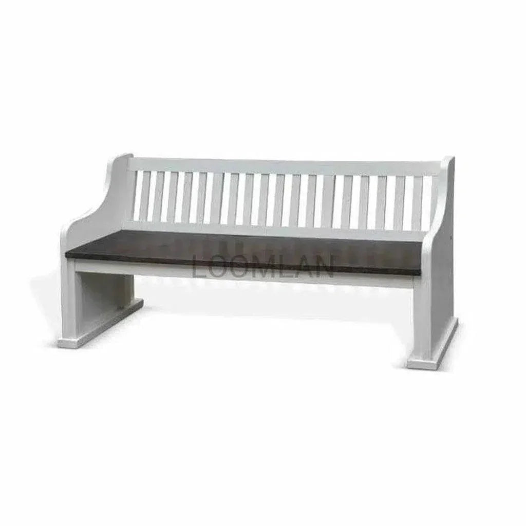 Carriage House Slat Back Bench - LOOMLAN - Sunny D - Dining Benches