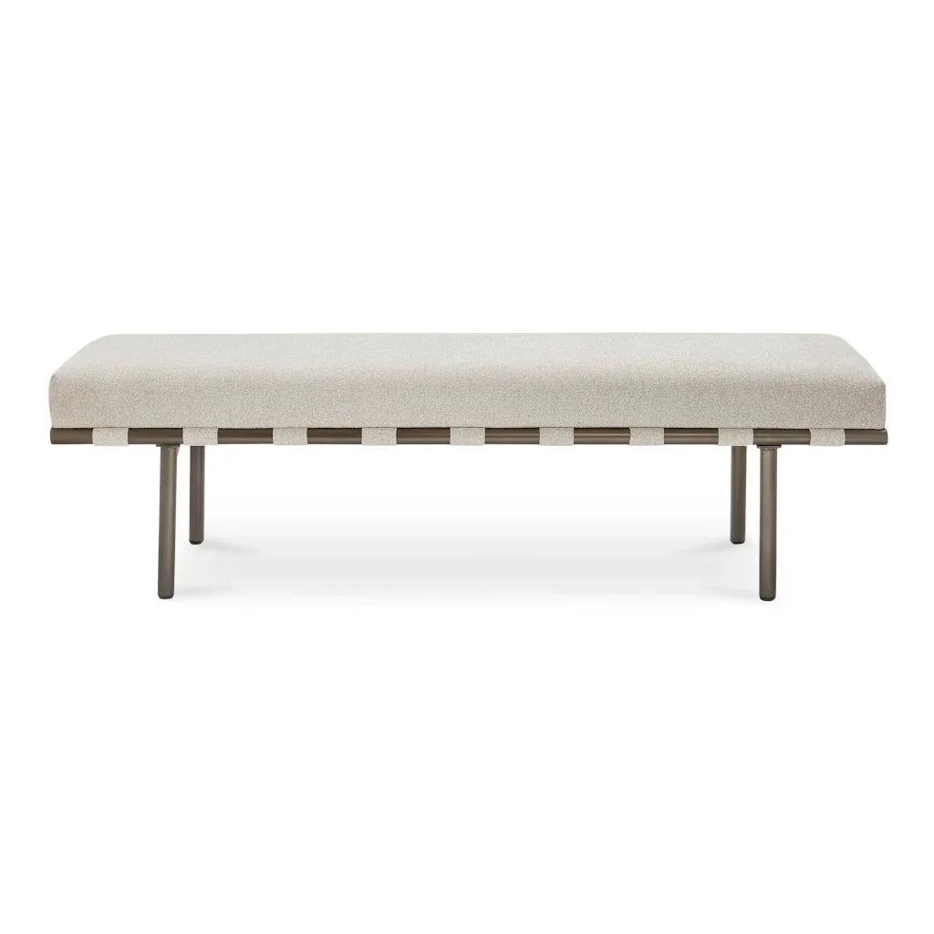 Carson Bronze Metal Frame Dining Bench - LOOMLAN - Moe's Home - Dining Benches