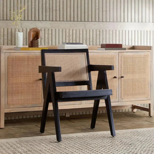 Carter Accent Chair in Solid Wood in Black - LOOMLAN - Diamond Sofa - Accent Chairs