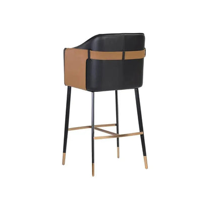 Carter Leather Barstool - LOOMLAN - SUNPAN - Bar Stools