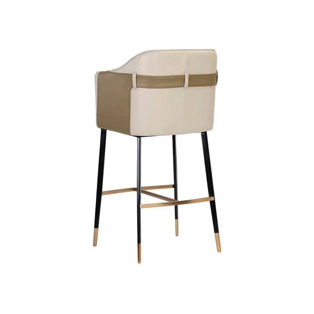 Carter Leather Barstool - LOOMLAN - SUNPAN - Bar Stools