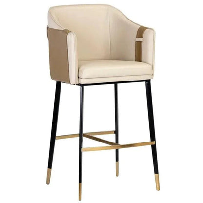 Carter Leather Barstool - LOOMLAN - SUNPAN - Bar Stools