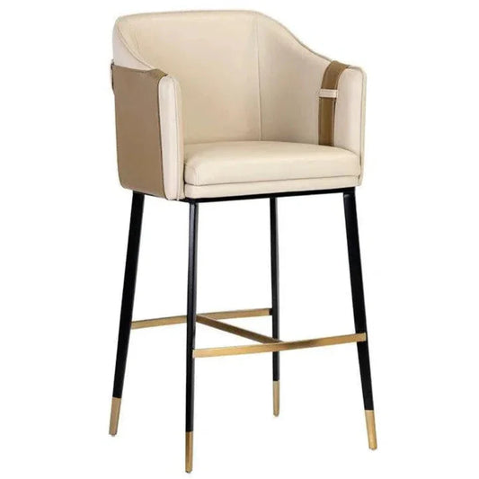 Carter Leather Barstool - LOOMLAN - SUNPAN - Bar Stools