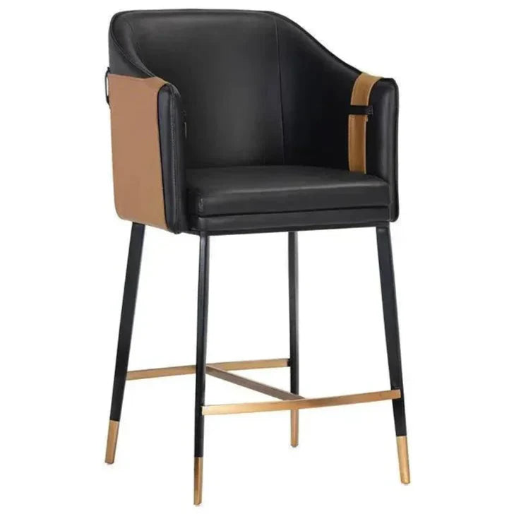 Carter Leather Counter Stool - LOOMLAN - SUNPAN - Counter Stools