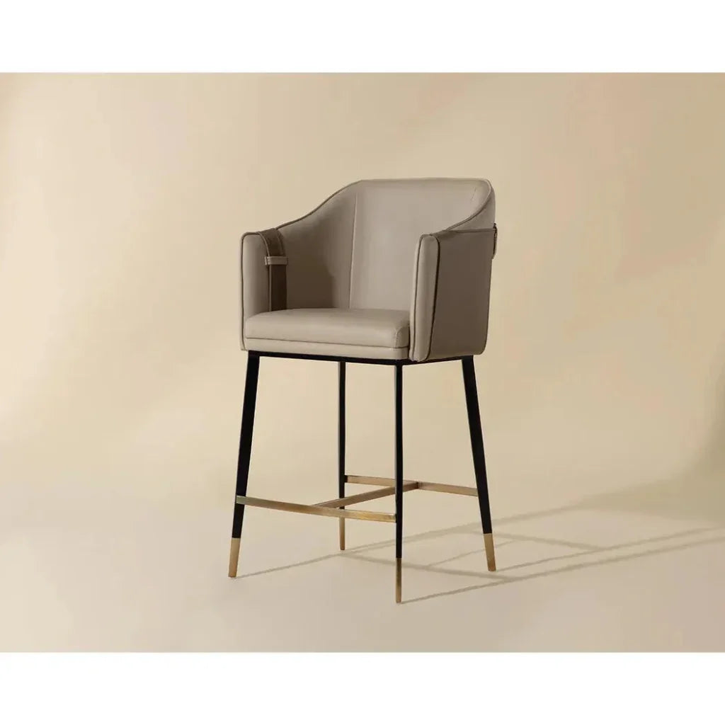 Carter Leather Counter Stool - LOOMLAN - SUNPAN - Counter Stools