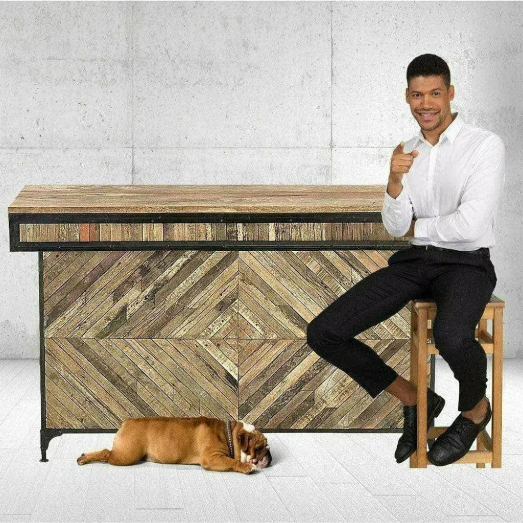 Carveth Home Bar Island Server with Counter-Home Bar Islands-LOOMLAN-LOOMLAN