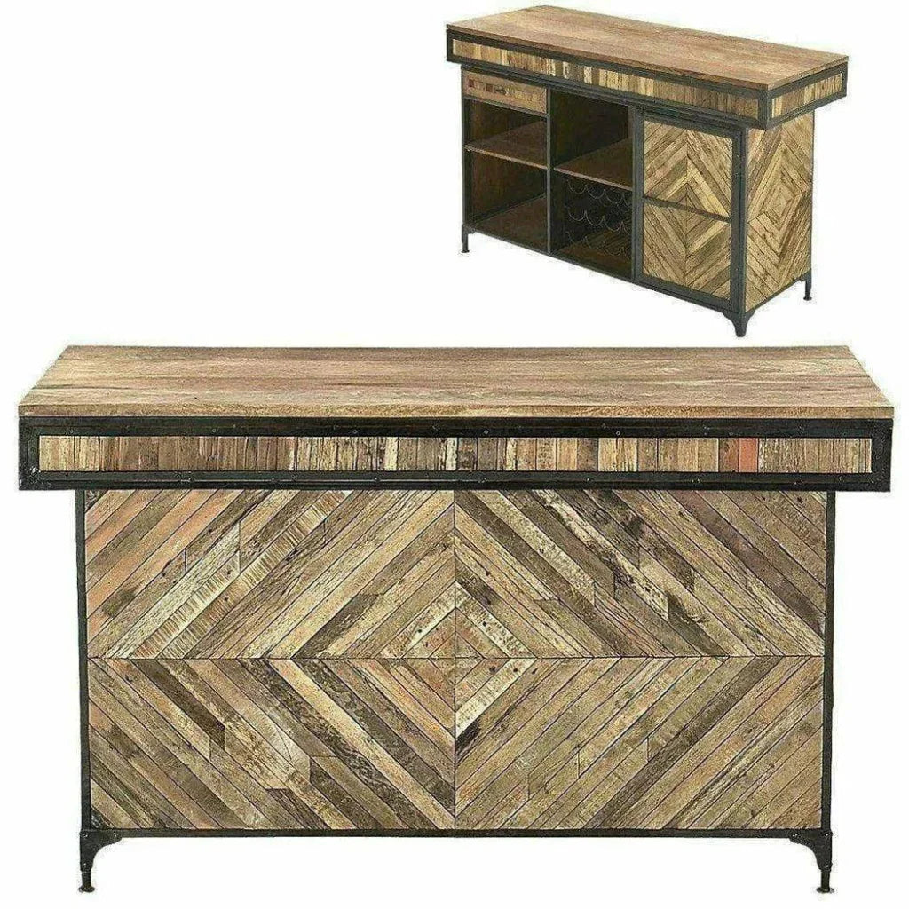 Carveth Home Bar Island Server with Counter-Home Bar Islands-LOOMLAN-LOOMLAN