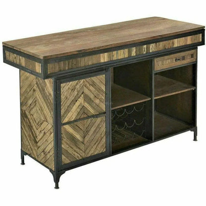 Carveth Home Bar Island Server with Counter-Home Bar Islands-LOOMLAN-LOOMLAN