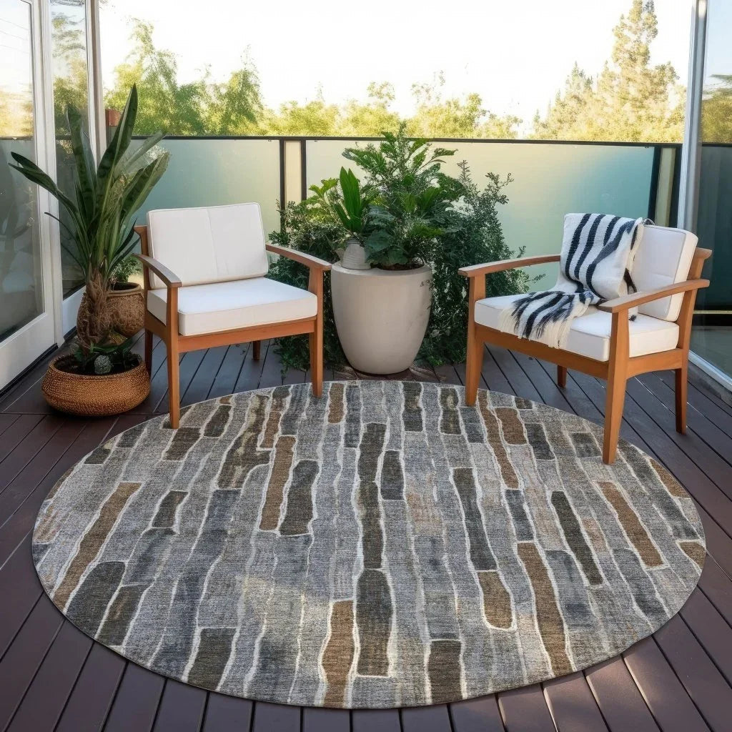 Casava Gray Washable Indoor - Outdoor Rug - LOOMLAN - LOOMLAN Rugs - Outdoor Rugs
