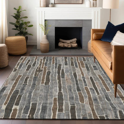 Casava Gray Washable Indoor - Outdoor Rug - LOOMLAN - LOOMLAN Rugs - Outdoor Rugs