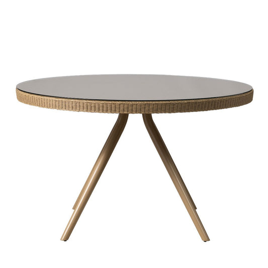 Cascade Aluminum Round Outdoor Dining Table-Outdoor Dining Tables-Lloyd Flanders-LOOMLAN