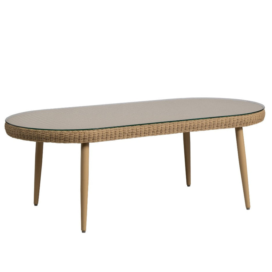 Cascade Oval Outdoor Cocktail Table-Outdoor Coffee Tables-Lloyd Flanders-LOOMLAN