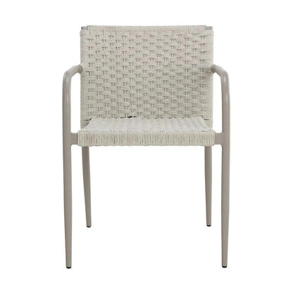 Casella Stackable Dining Armchair Cream - Classic 2PC-Outdoor Dining Chairs-SUNPAN-LOOMLAN