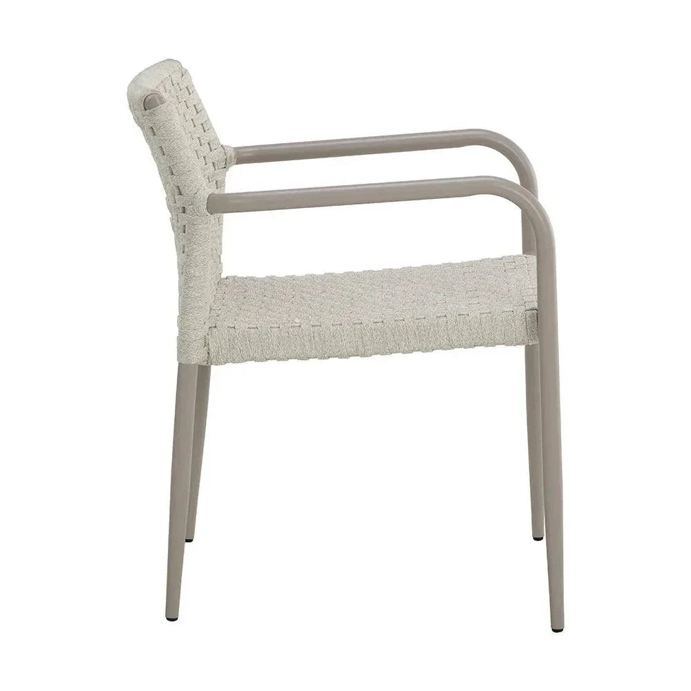 Casella Stackable Dining Armchair Cream - Classic 2PC-Outdoor Dining Chairs-SUNPAN-LOOMLAN