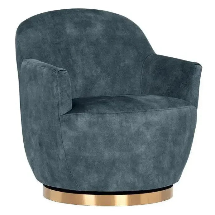 Casey Fabric Swivel Lounge Chair - LOOMLAN - SUNPAN - Club Chairs